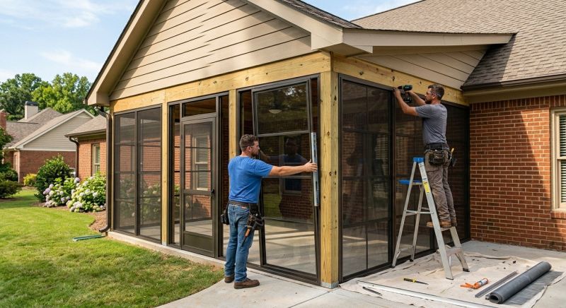 Porch Enclosure Installation in Charlotte, NC